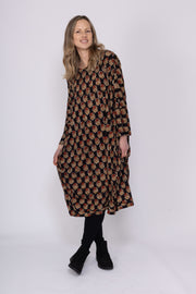 New Farah Dress Hand Block Printed Jersey  - AW2025 Only S/M Left
