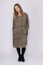 New Roshan Dress Hand Block Printed Bamboo Silk AW2025