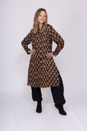 Bamboo Panel Tunic Hand Block Printed AW2025