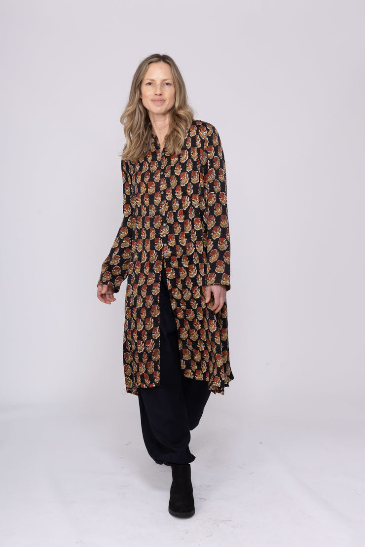 Bamboo Panel Tunic Hand Block Printed AW2025