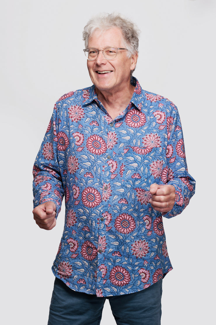Nila's Unisex Shirt  Created using Hand Block Printed