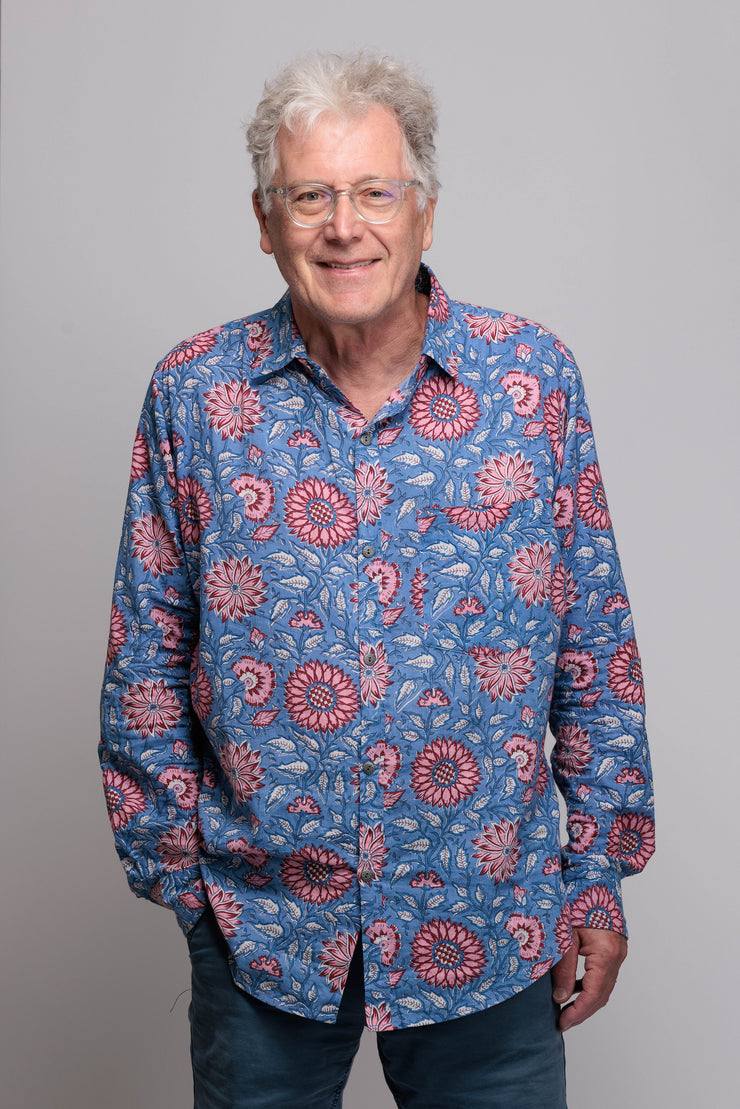 Nila's Unisex Shirt  Created using Hand Block Printed
