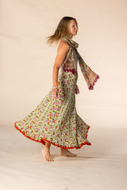 New 50 Panel Skirt in Pure Hand Block Printed Cotton SS2025
