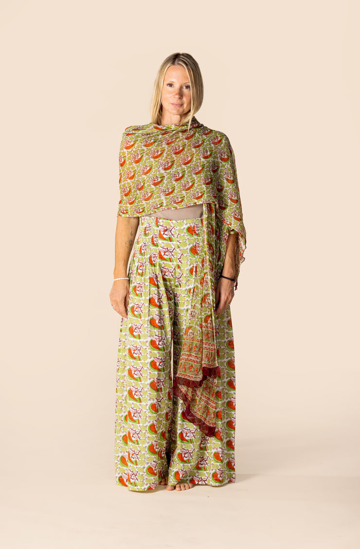 New Kajol Pants Hand Block Printed Pure Cotton SS2025
