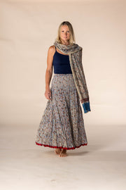 New 50 Panel Skirt in Pure Hand Block Printed Cotton SS2025