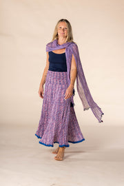 New 50 Panel Skirt in Pure Hand Block Printed Cotton SS2025