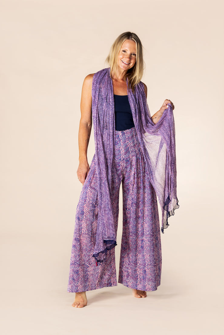 New Kajol Pants Hand Block Printed Pure Cotton SS2025