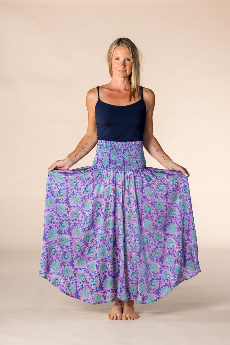 New 50 Panel Skirt in Pure Hand Block Printed Cotton SS2025