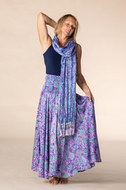 New 50 Panel Skirt in Pure Hand Block Printed Cotton SS2025