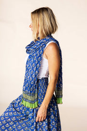 New Hand Block Printed Pure Cotton Scarves SS2025 Nila Buti