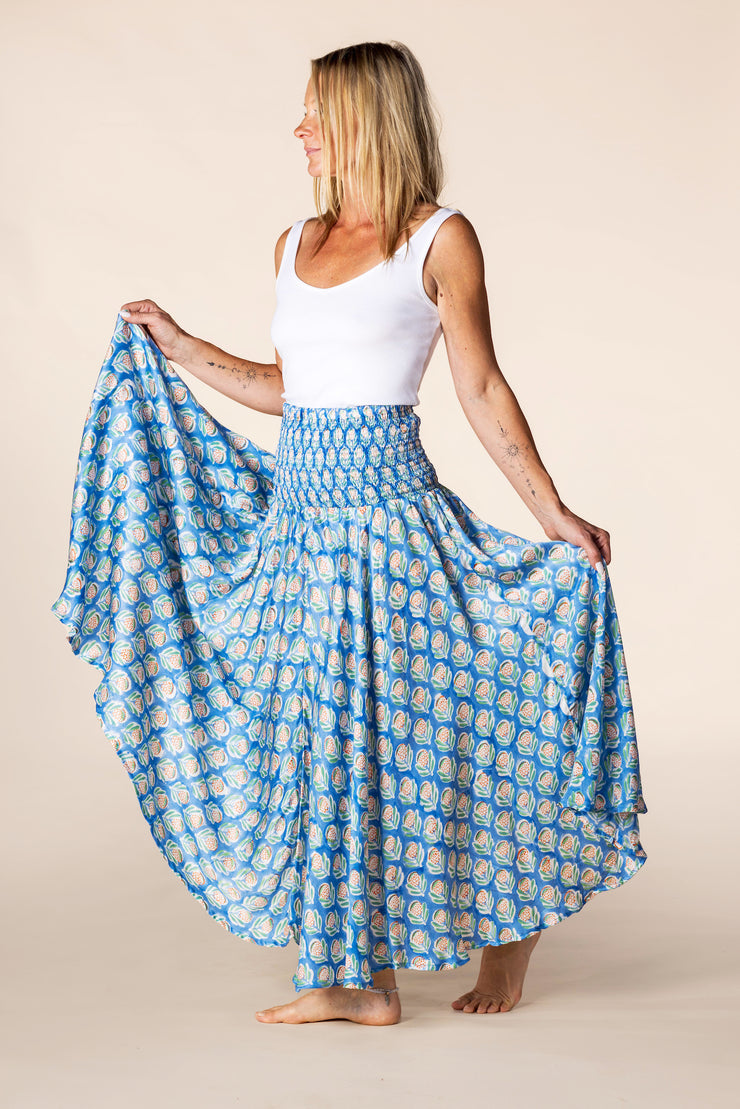 New 50 Panel Skirt in Pure Hand Block Printed Cotton SS2025
