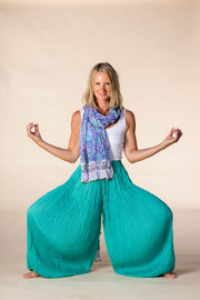 New Hand Block Printed Pure Cotton Scarves SS2025 Twilight Blossom