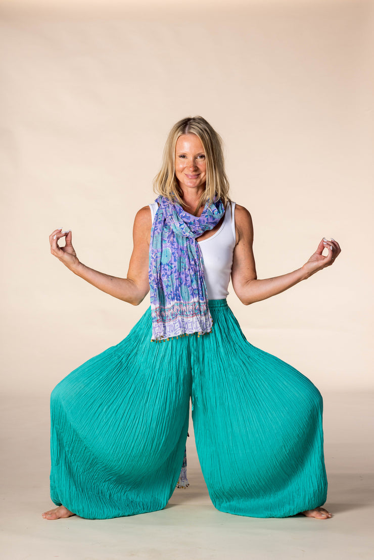 New Hand Block Printed Pure Cotton Scarves SS2025 Twilight Blossom