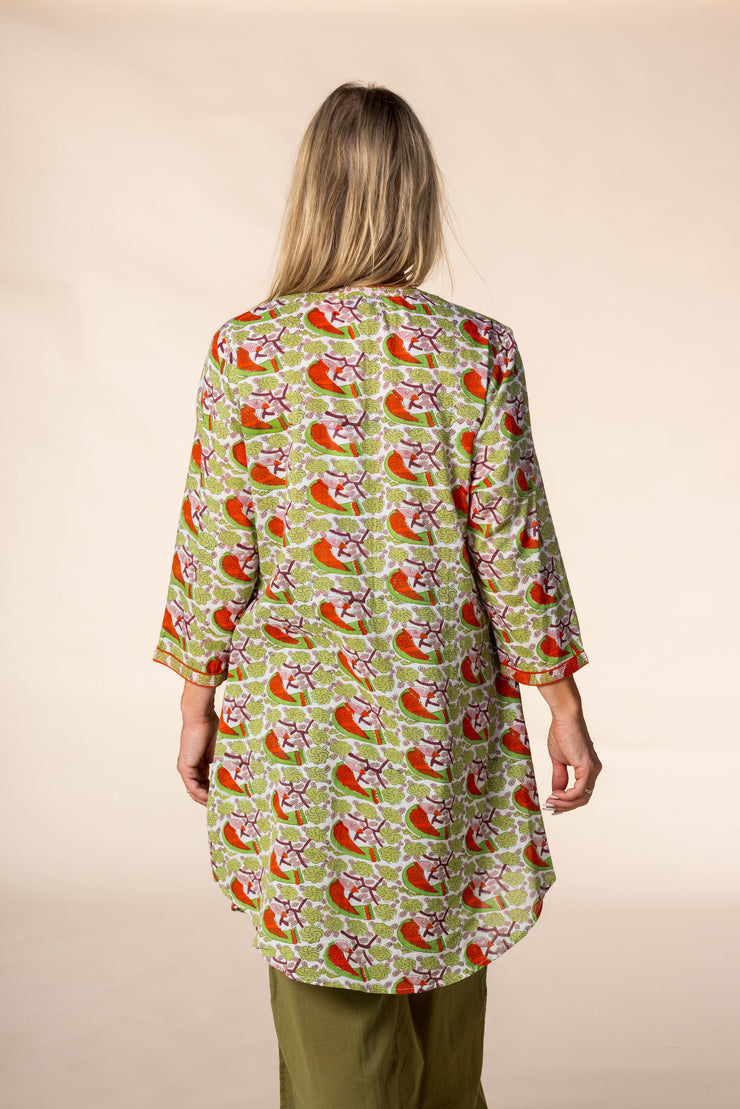New Shimla Tunic Hand Block Printed in Pure Cotton SS2025