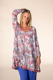 New Flute Panel Shirt in Hand Block Printed Pure Cotton SS2025