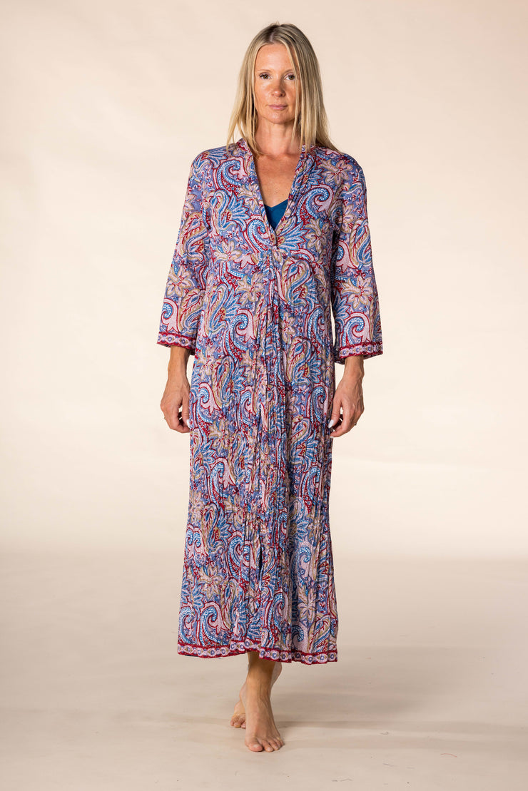 New Sufiana Dress Hand Block Printed with Slip in Pure Cotton SS2025 Only Size M-12