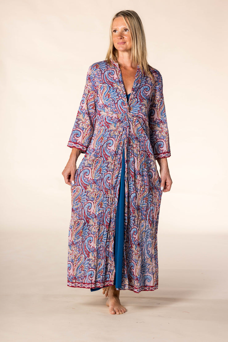 New Sufiana Dress Hand Block Printed with Slip in Pure Cotton SS2025 Only Size M-12