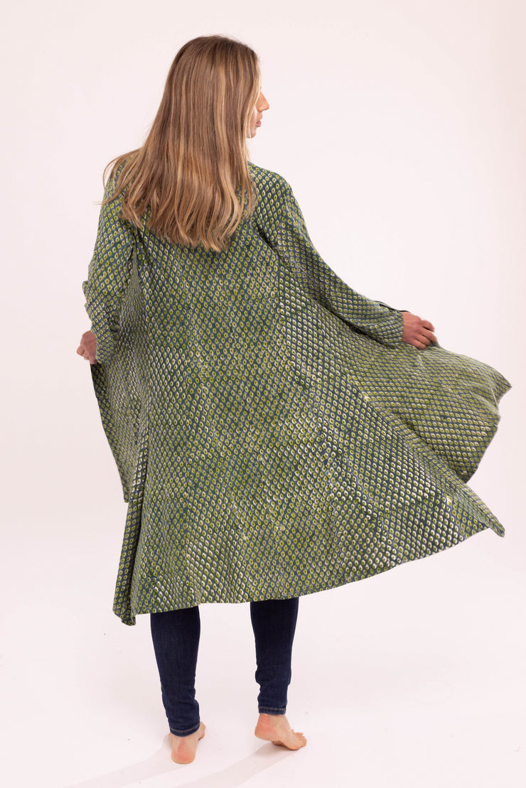 Jharna Jacket Hand-Block in Cotton Jersey Only S/M