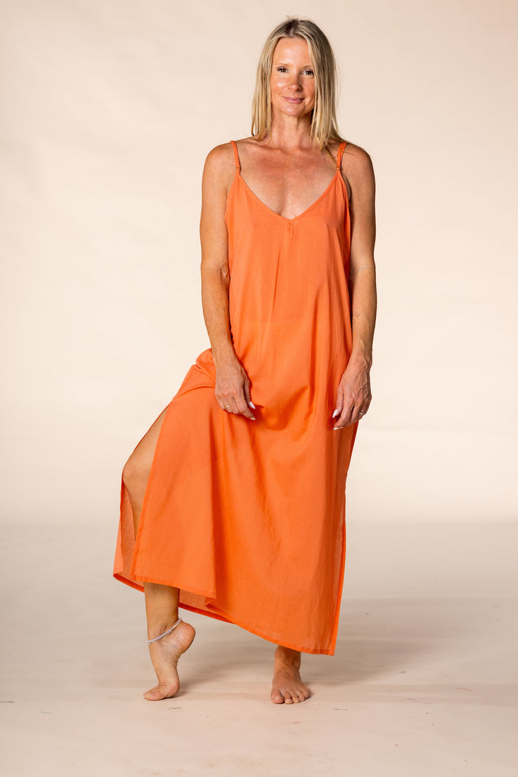 New Sufiana Dress Hand Block Printed with Slip in Pure Cotton SS2025