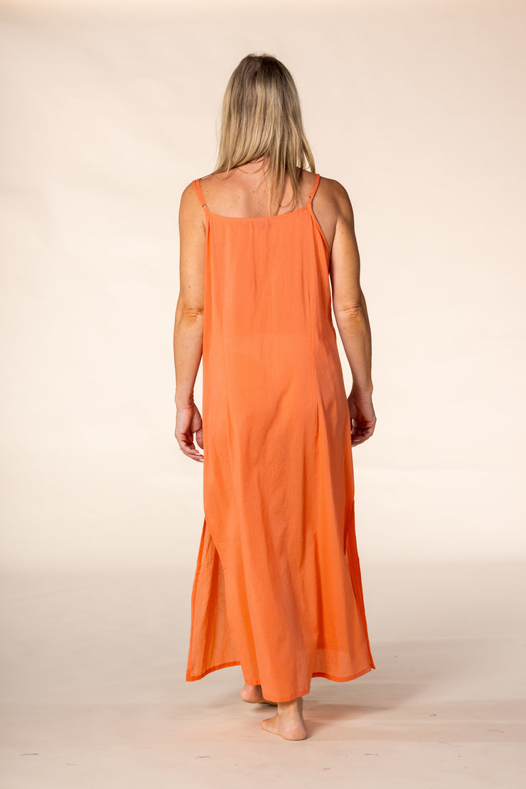 New Sufiana Dress Hand Block Printed with Slip in Pure Cotton SS2025