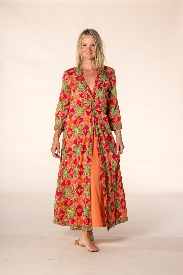 New Sufiana Dress Hand Block Printed with Slip in Pure Cotton SS2025
