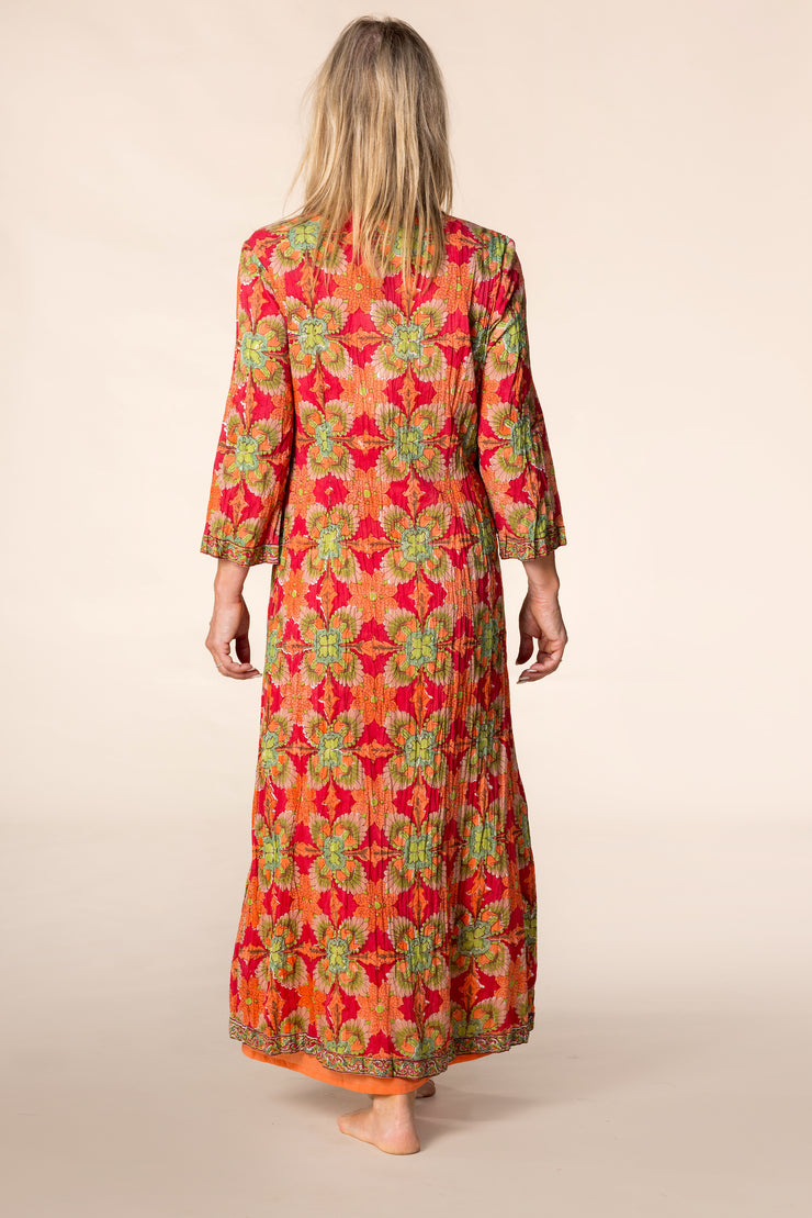 New Sufiana Dress Hand Block Printed with Slip in Pure Cotton SS2025