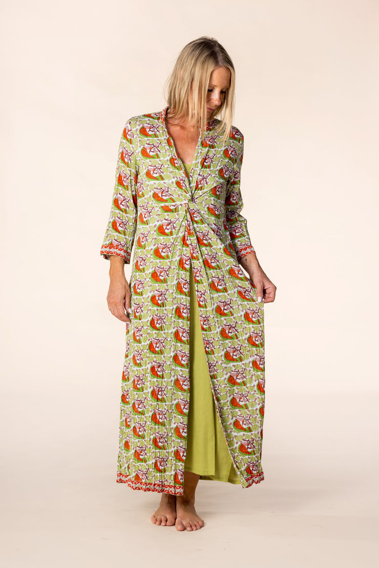 New Sufiana Dress Hand Block Printed with Slip in Pure Cotton SS2025 Only Size M-12