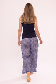 Ottorose Pants Block Printed In Viscose Crepe