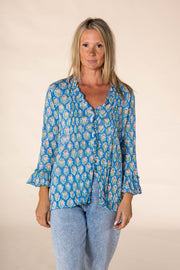 New Mughal Blouse Hand Block Printed Pure Cotton SS2025