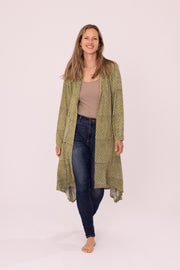 Jharna Jacket Hand-Block in Cotton Jersey Only S/M