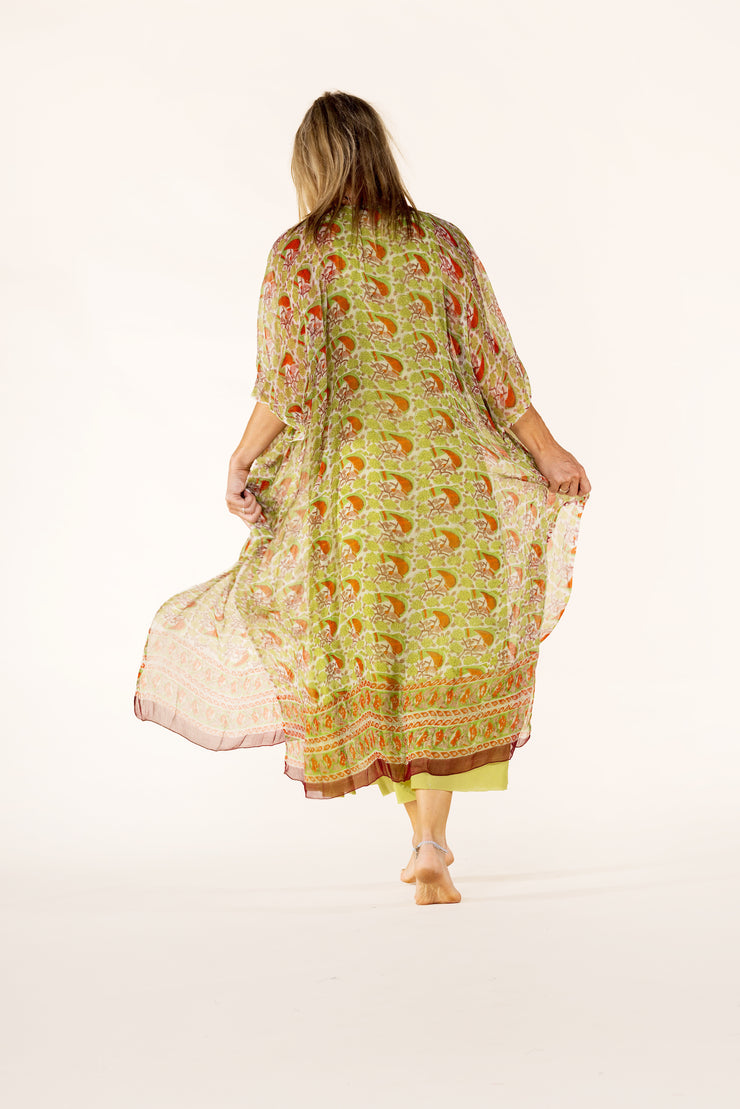 New Venus Dress Hand Block Printed in Chiffon SS2025