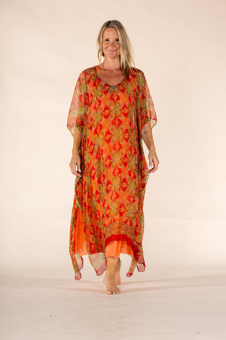 New Venus Dress Hand Block Printed in Chiffon SS2025