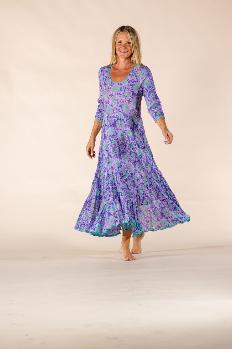 New Ruby Sun Dress Hand Block Printed Pure Cotton SS2025