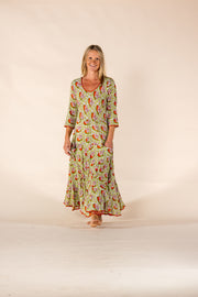 New Ruby Sun Dress Hand Block Printed Pure Cotton SS2025