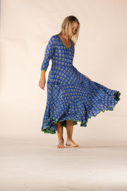 New Ruby Sun Dress Hand Block Printed Pure Cotton SS2025