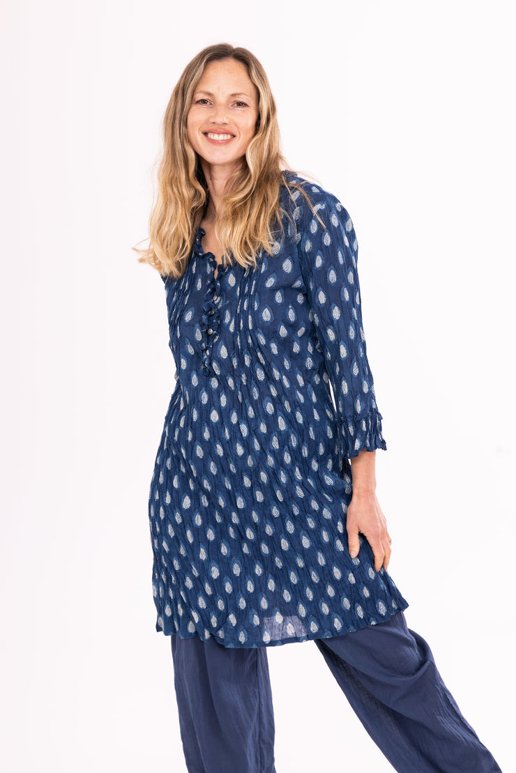 Mughal Tunic Hand block Printed In Pure Cotton SS24