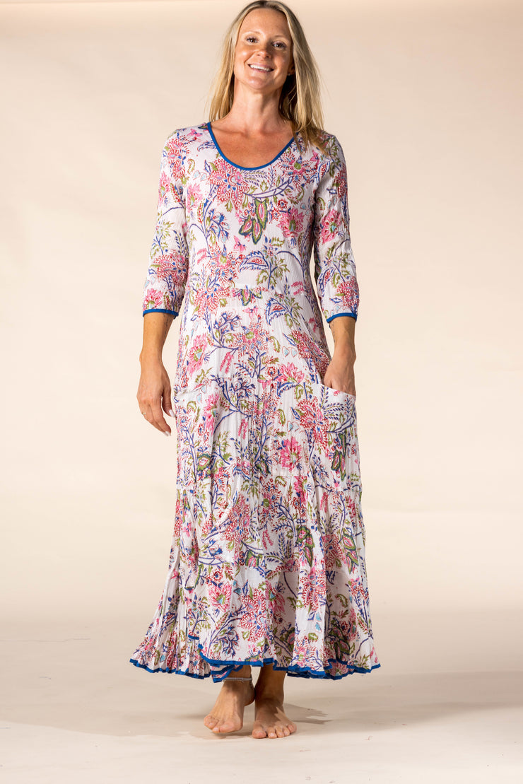 New Ruby Sun Dress Hand Block Printed Pure Cotton SS2025