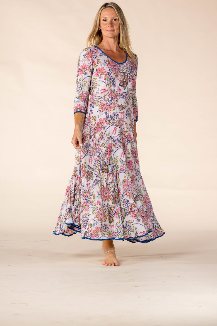 New Ruby Sun Dress Hand Block Printed Pure Cotton SS2025
