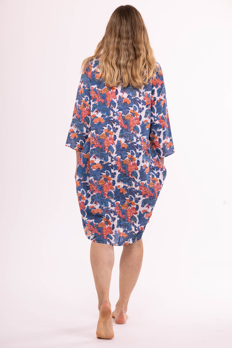 New Roshan Dress Hand Block Printed in Pure Cotton SS24
