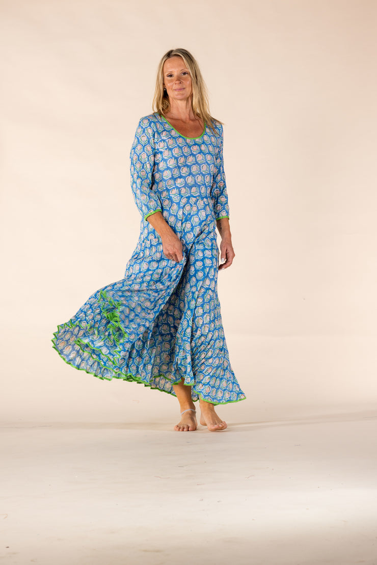 New Ruby Sun Dress Hand Block Printed Pure Cotton SS2025