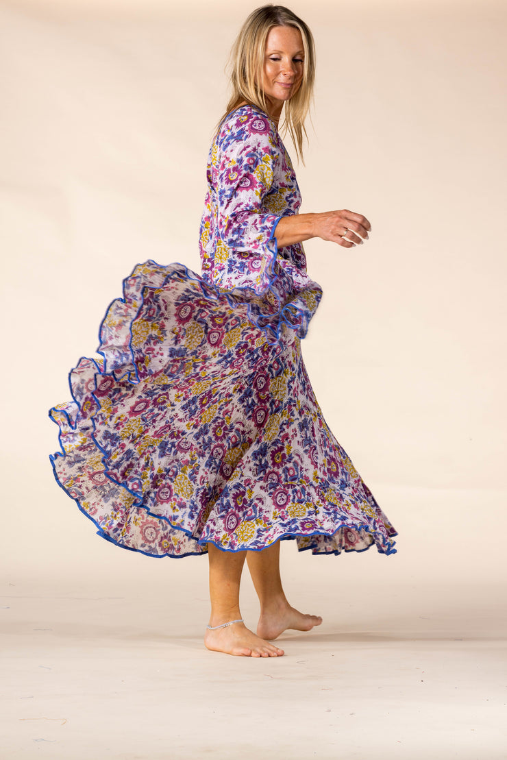 New Ruby Sun Dress Hand Block Printed Pure Cotton SS2025