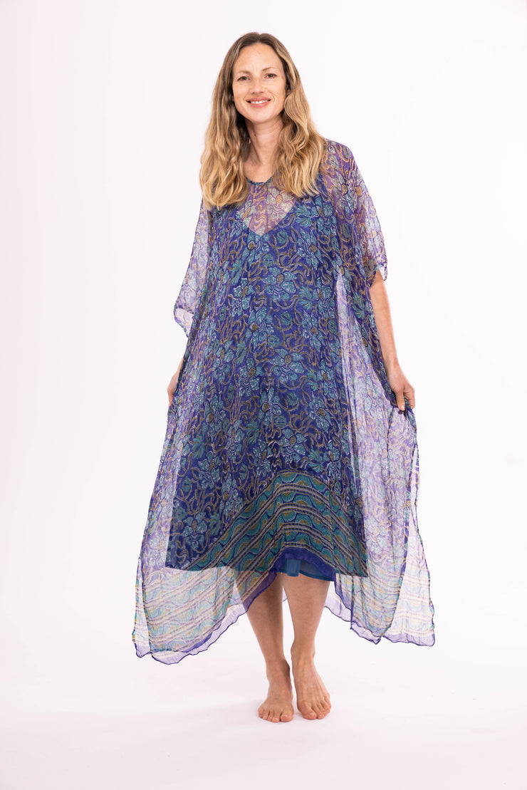 New Venus Dress Hand Block Printed in Chiffon SS224
