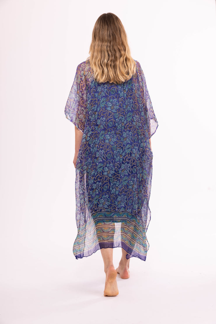 New Venus Dress Hand Block Printed in Chiffon SS224