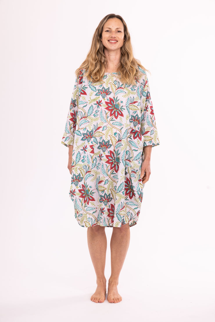 New Roshan Dress Hand Block Printed in Pure Cotton SS24