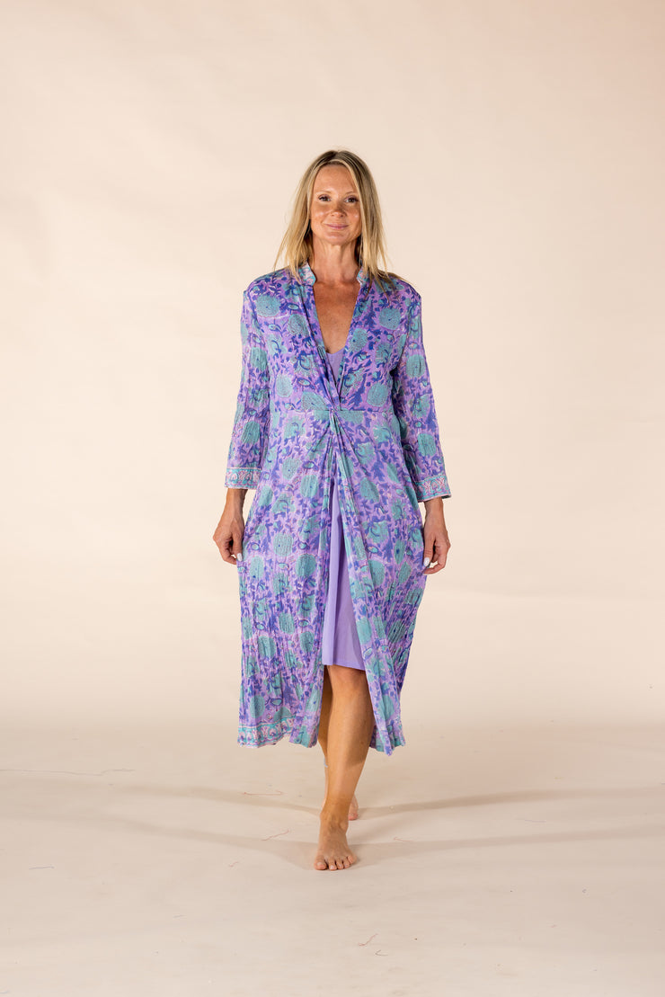 New Sufiana Dress Hand Block Printed with Slip in Pure Cotton SS2025 Only Size M-12