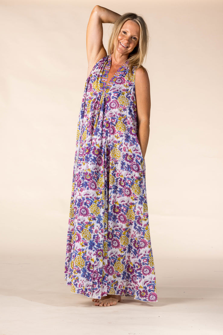 New Nalada Dress  Sleeveless Hand Block Printed In Pure Cotton SS2025
