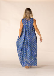 New Nalada Dress  Sleeveless Hand Block Printed In Pure Cotton SS2025