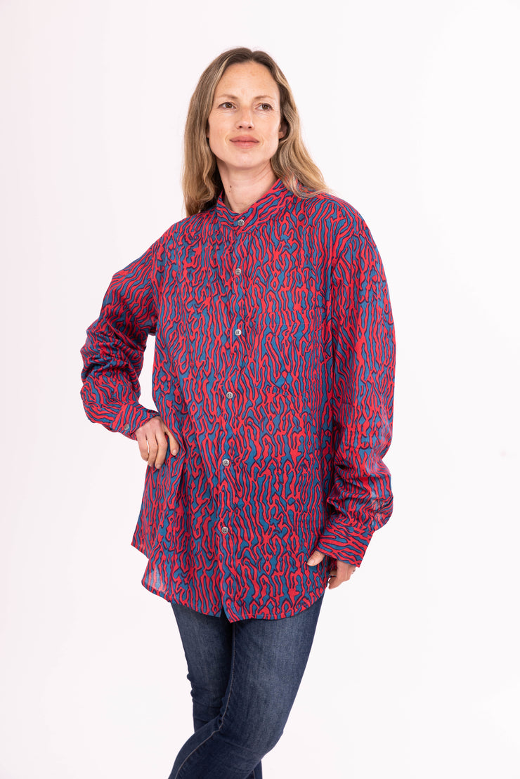 Akber  Shirt  Created using Hand Block Printed / Shibori Pure Cotton SS2024