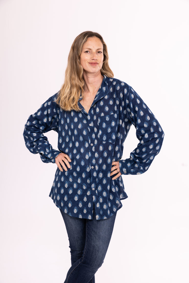 Akber  Shirt  Created using Hand Block Printed / Shibori Pure Cotton SS2024