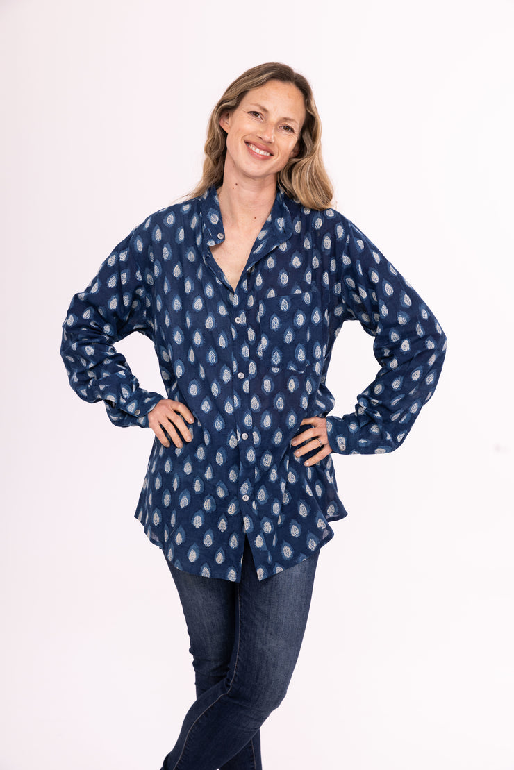 Akber  Shirt  Created using Hand Block Printed / Shibori Pure Cotton SS2024